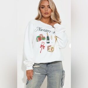 🌻2 FOR 20 WHEN BUNDLED🌻Fashion Nova Naughty List Sweatshirt-Size Various NWT